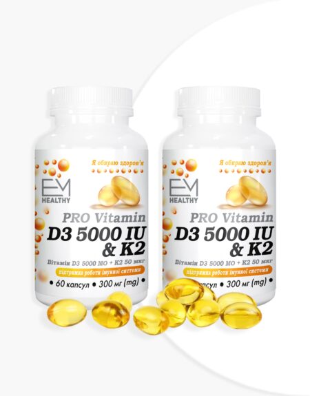 Вітамін PRO Vitamin D3 & K2 Emhealthy фото 4