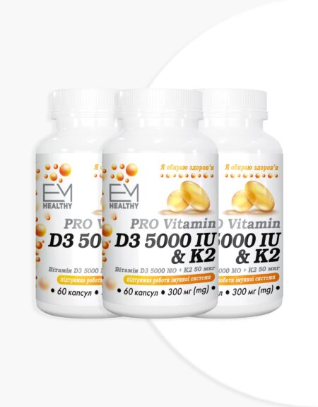 Вітамін PRO Vitamin D3 & K2 Emhealthy фото 5